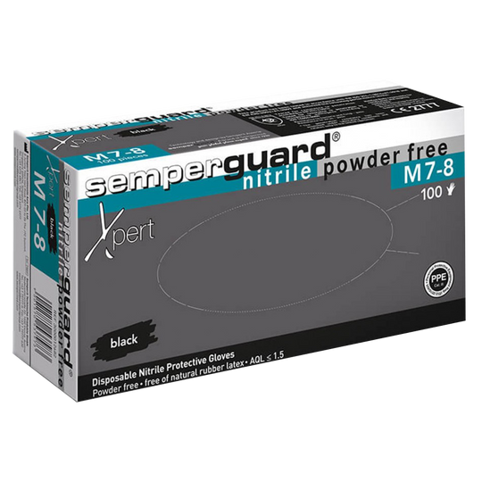 Disposable nitrile gloves - 100 pcs. SEMPERGUARD NITRILE XPERT BLACK - 1