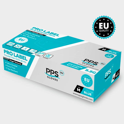 Еднократни ръкавици от нитрил PPS NITRILE BLUE PF 5.5G - 3