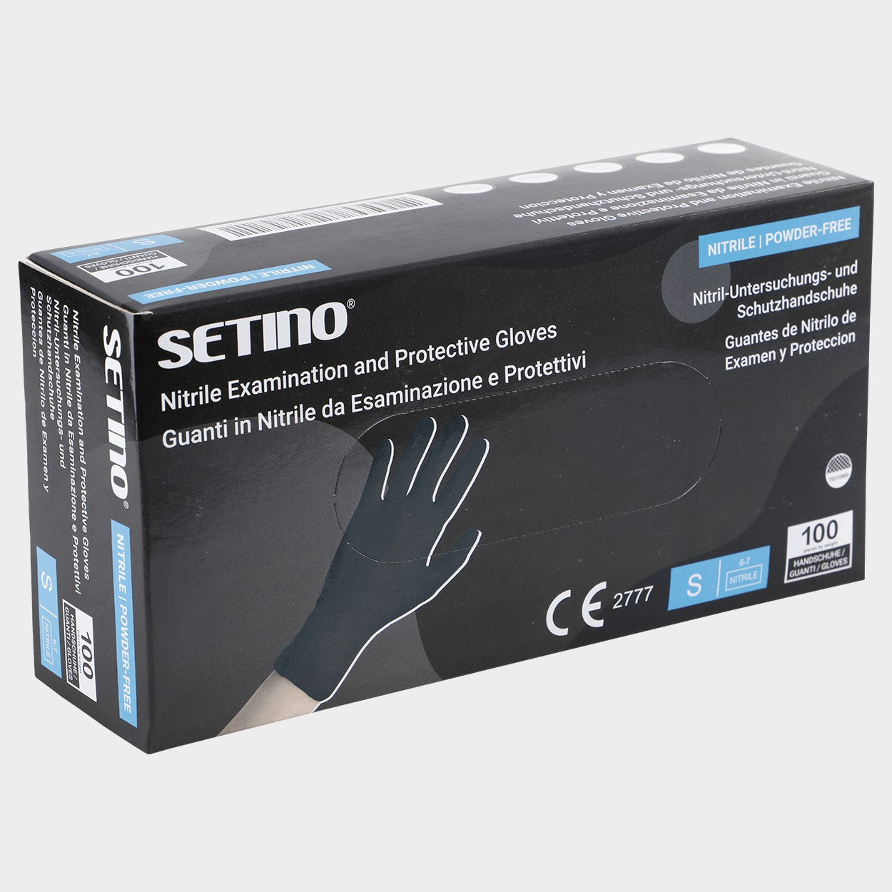 Γάντια νιτριλίου μιας χρήσης SETINO NITRILE BLACK STRONG - 1