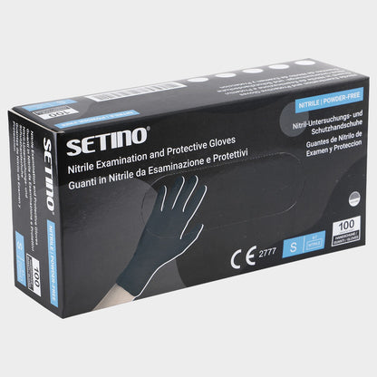 Γάντια νιτριλίου μιας χρήσης SETINO NITRILE BLACK STRONG - 1