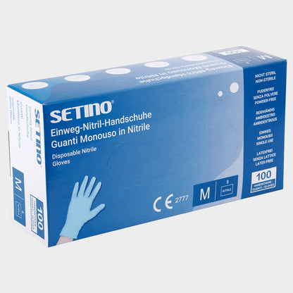 Γάντια νιτριλίου μιας χρήσης SETINO NITRILE BLUE PREMIUM - 1