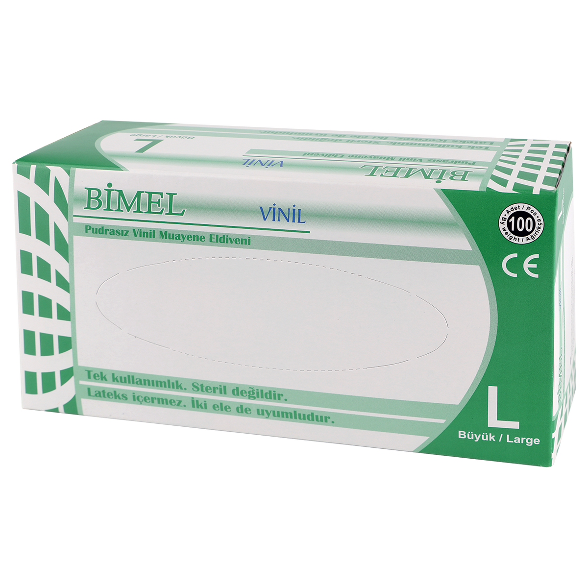 Mănuși de unică folosință din vinil - 100 buc. BIMEL VINYL PF
