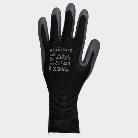 Mănuși din nitril ecologic tricotat EGEBANT SANFOAM BLACK - 1