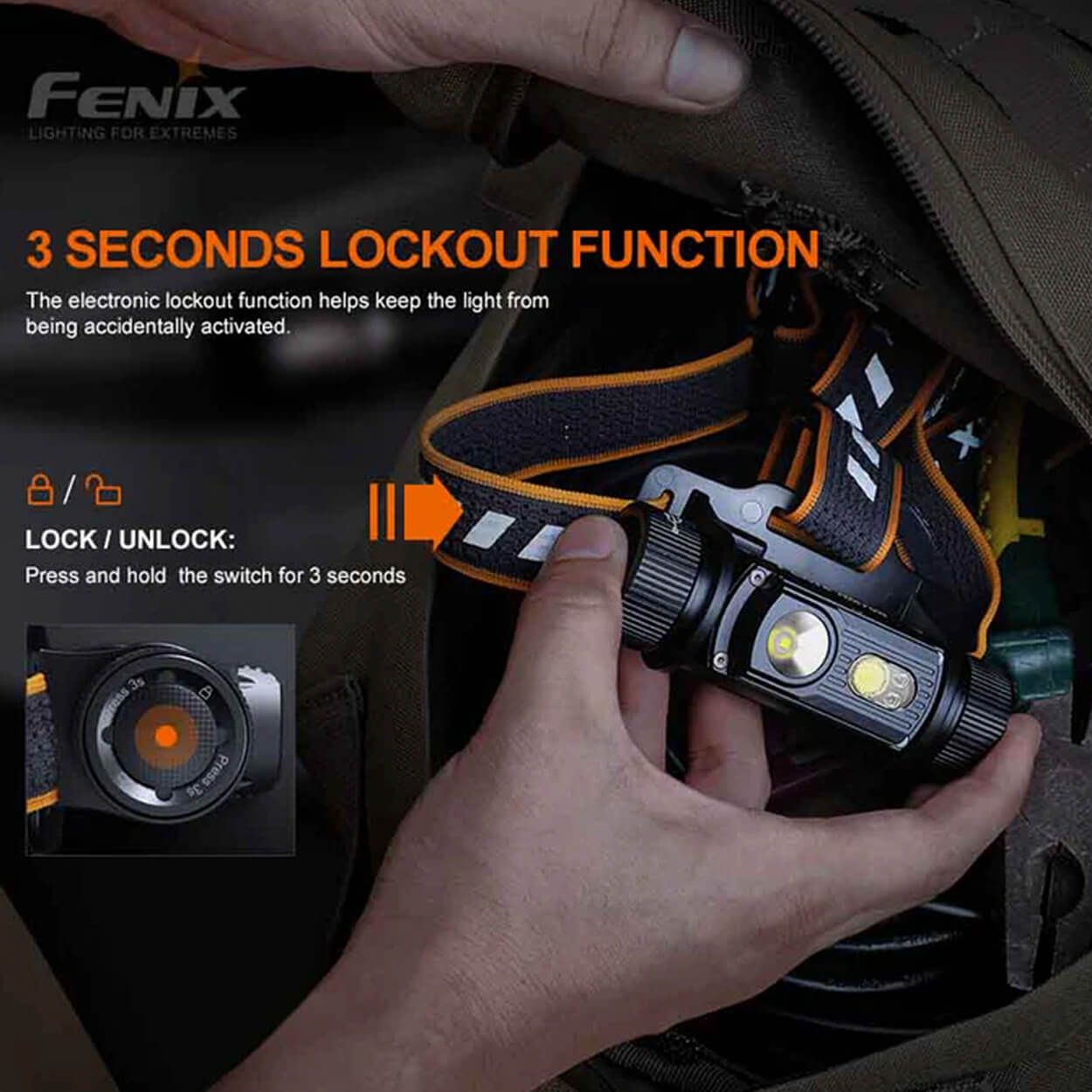 Lanternă frontală FENIX HM70R LED - 2