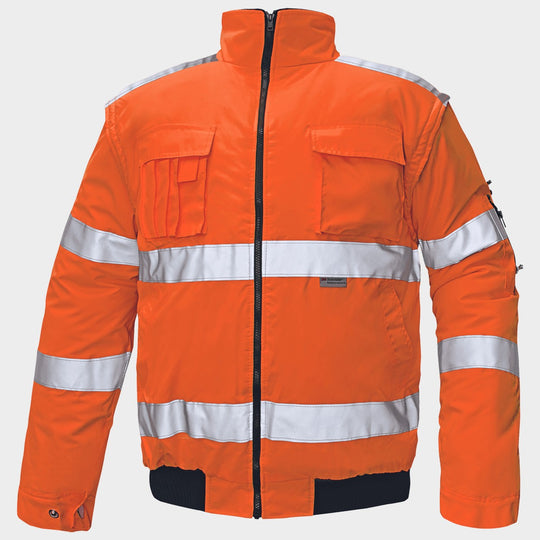 High visibility jacket CLOVELLY HV ORANGE - 1