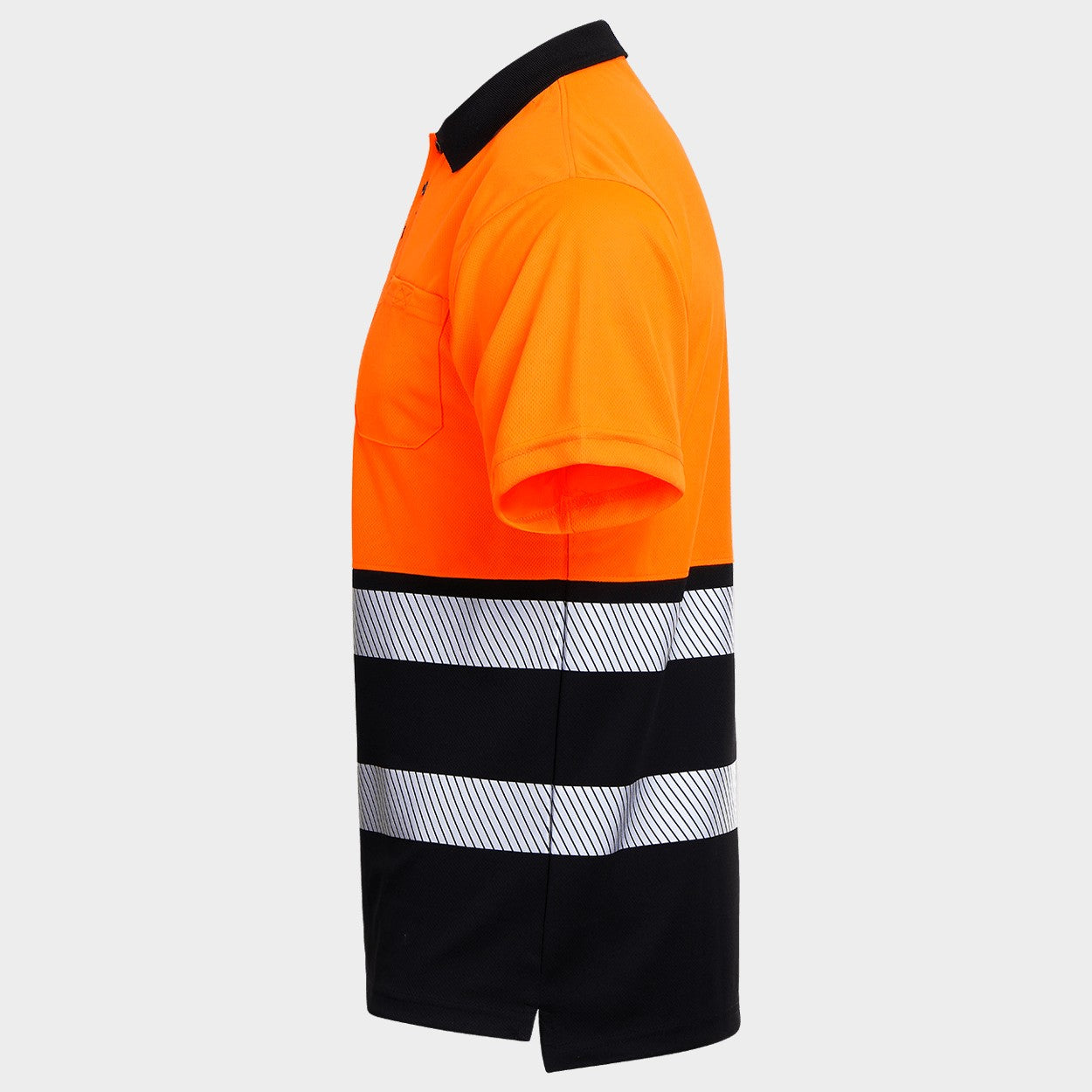 Polo tricou reflectorizant PRISMA HV PORTOCALIU/NEGRU - 4