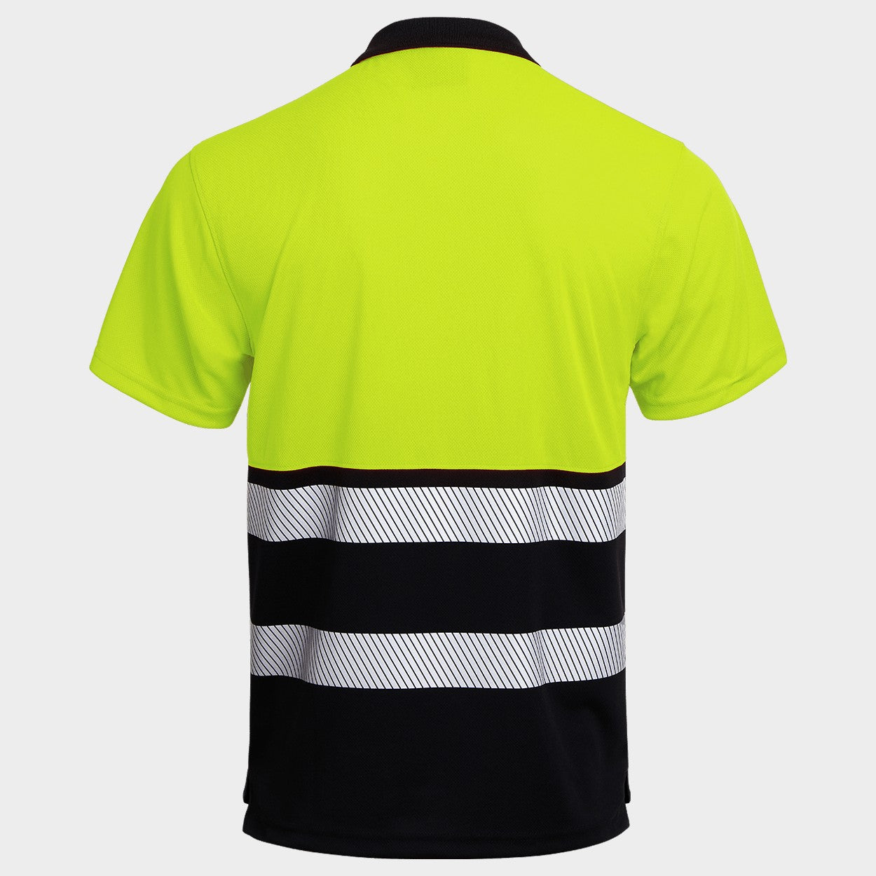 High visibility polo t-shirt PRISMA HV YELLOW/BLACK - 3