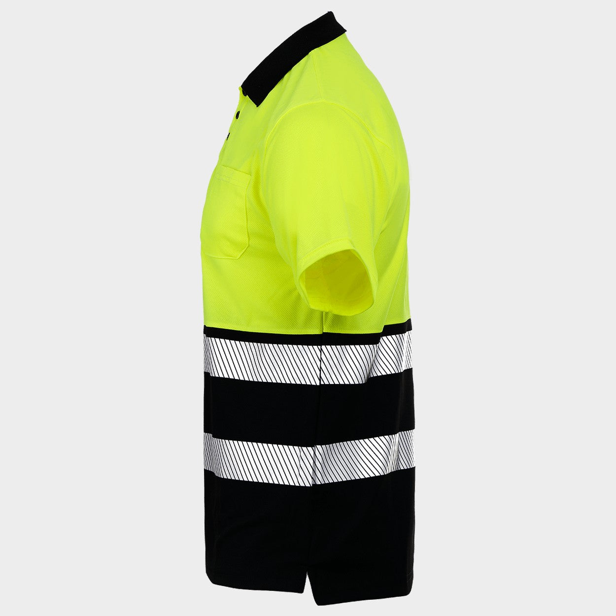 High visibility polo t-shirt PRISMA HV YELLOW/BLACK - 4