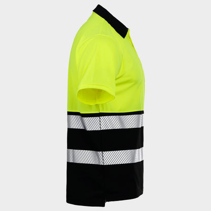 High visibility polo t-shirt PRISMA HV YELLOW/BLACK - 5