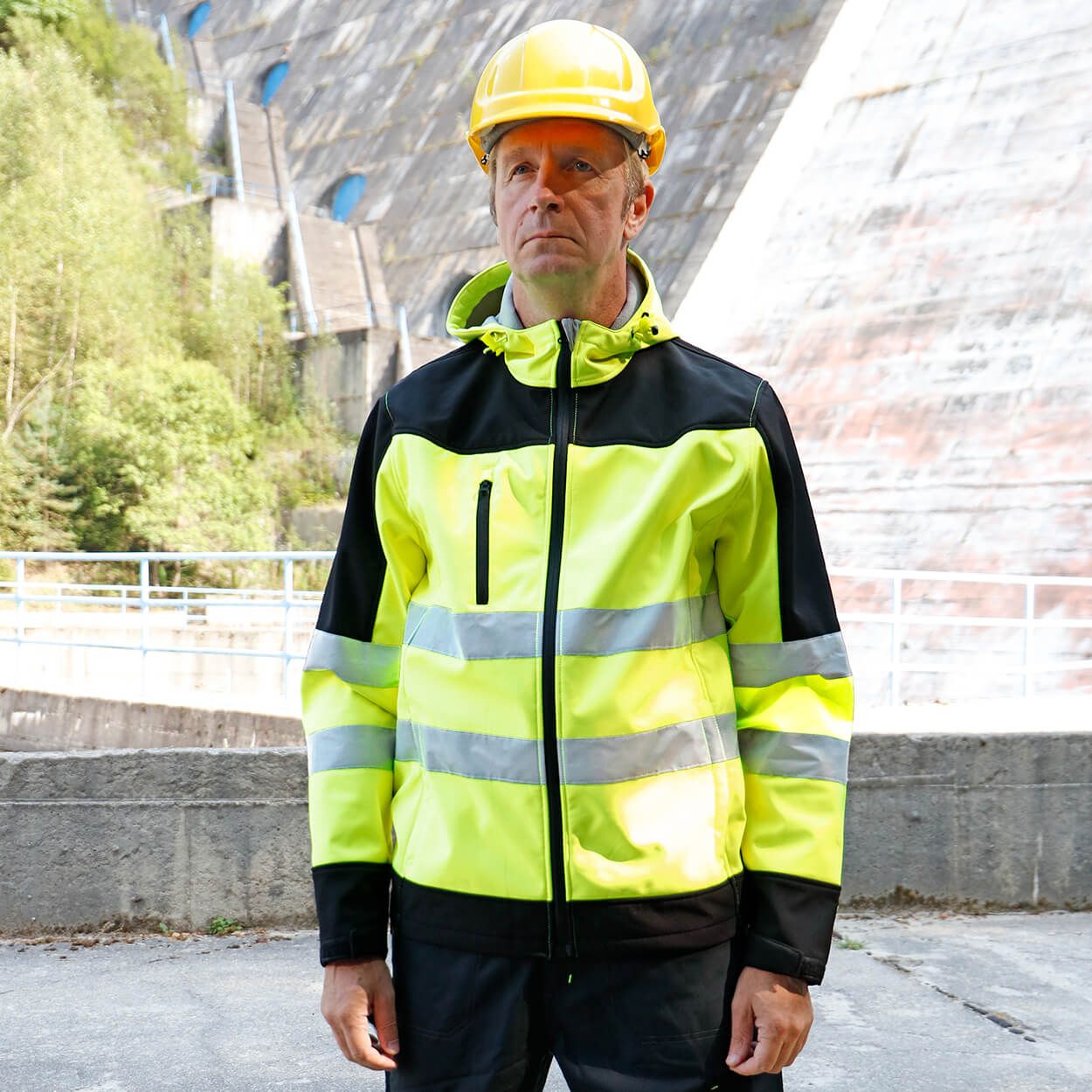 High visibility softshell jacket NOBEL 2.0 YELLOW - 2
