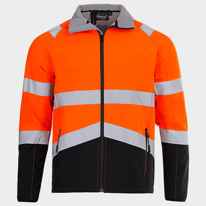 High visibility softshell jacket NOBEL ORANGE - 1