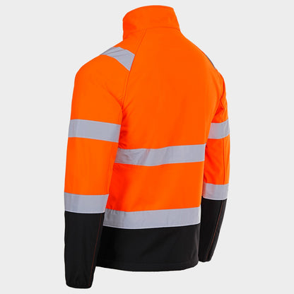 High visibility softshell jacket NOBEL ORANGE - 5