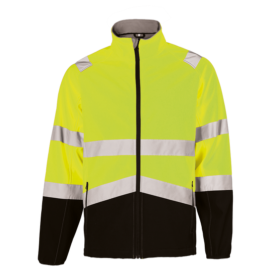 High visibility softshell jacket NOBEL YELLOW