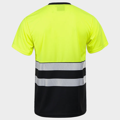 Tricou reflectorizant PRISMA HV GALBEN/NEGRU - 2