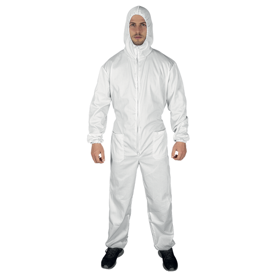 Combinezon cu glugă EASY COVER ALB