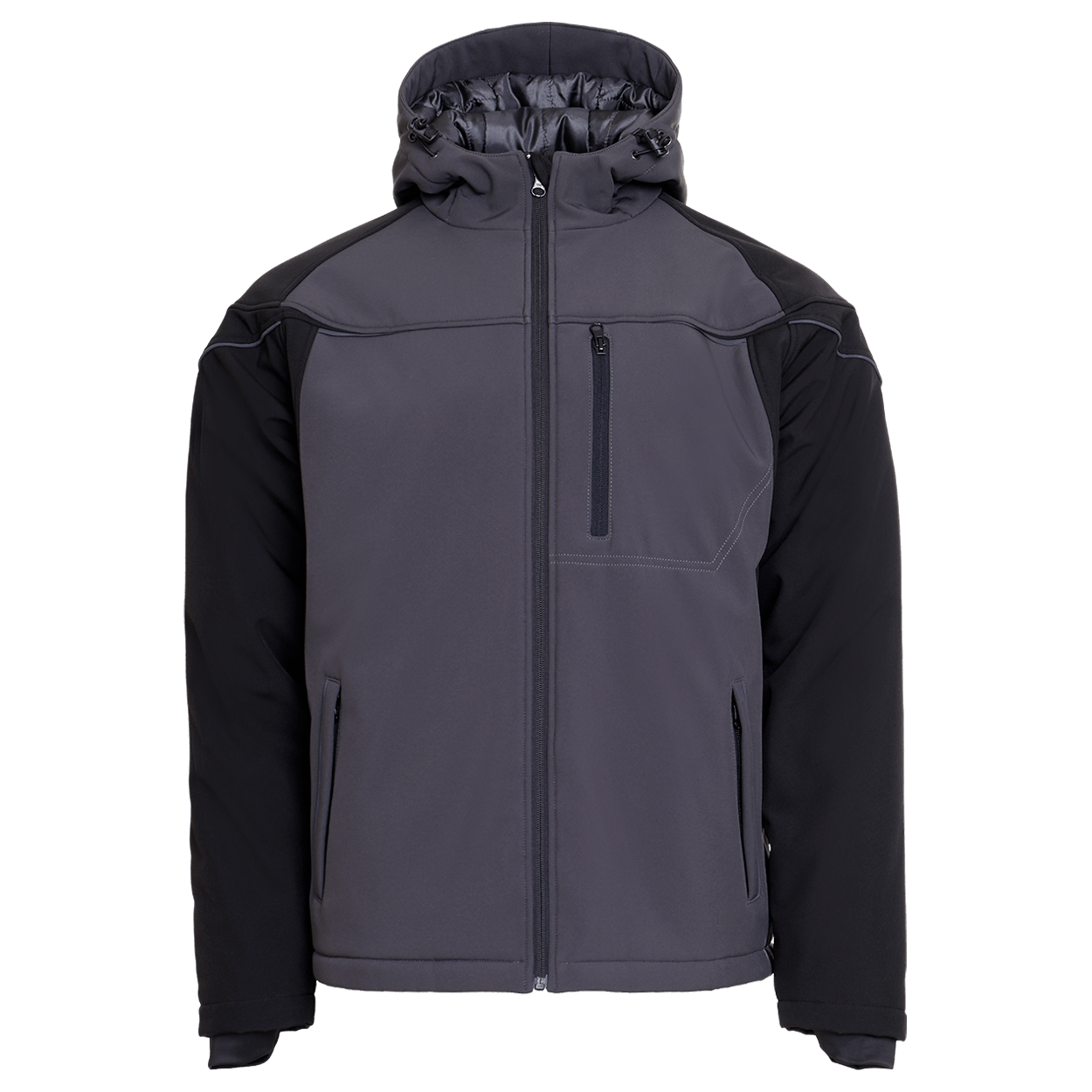 Jachetă softshell PRISMA SOFTSHELL IARNA GRI ÎNCHIS/NEGRU - 1
