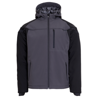 Jachetă softshell PRISMA SOFTSHELL IARNA GRI ÎNCHIS/NEGRU - 1