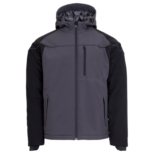 Jachetă softshell PRISMA SOFTSHELL IARNA GRI ÎNCHIS/NEGRU - 1