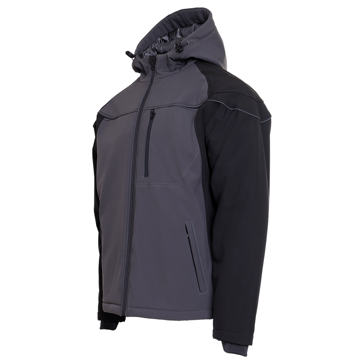 Jachetă softshell PRISMA SOFTSHELL IARNA GRI ÎNCHIS/NEGRU - 3