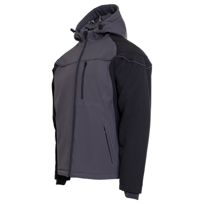 Jachetă softshell PRISMA SOFTSHELL IARNA GRI ÎNCHIS/NEGRU - 3