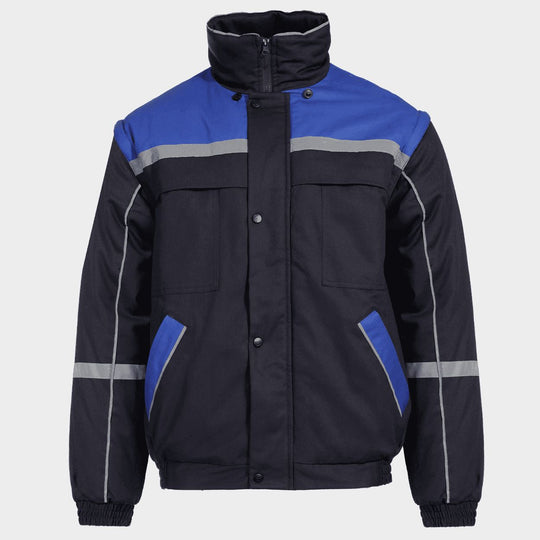 Jacket with detachable sleeves COLLINS COTTON BLUE - 1