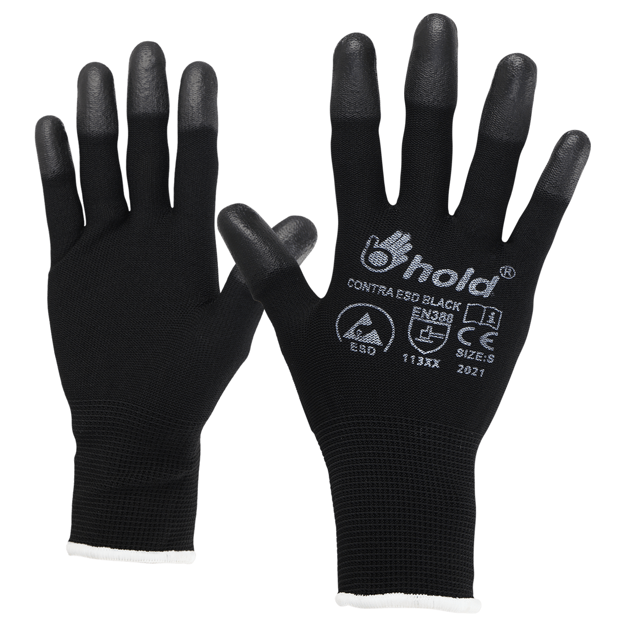 Knitted gloves CONTRA ESD BLACK