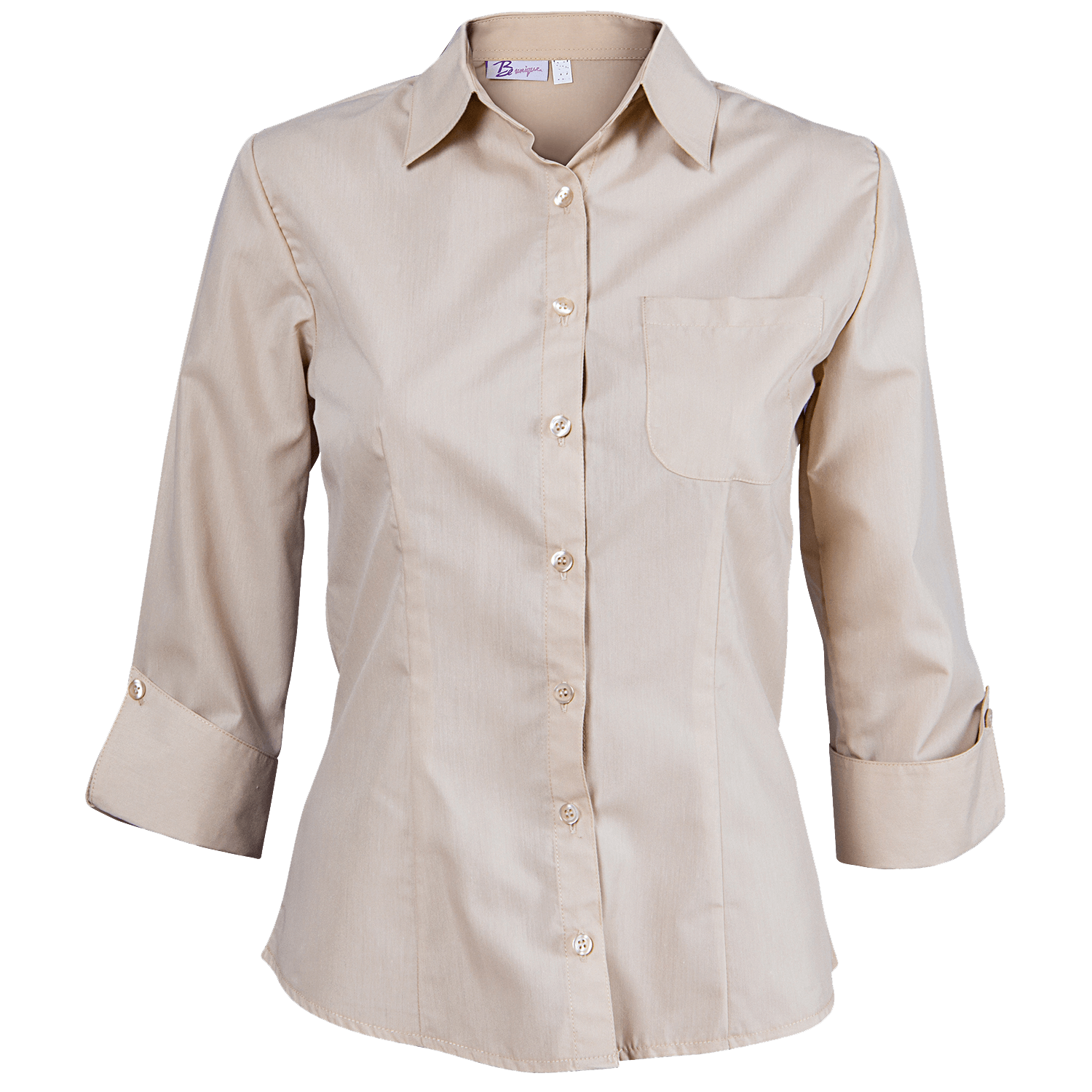 Γυναικείο πουκάμισο με μανίκια 3/4 CAMISA BEIGE