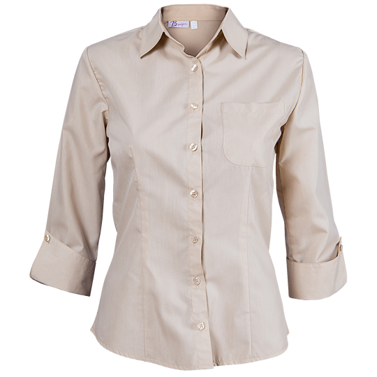 Γυναικείο πουκάμισο με μανίκια 3/4 CAMISA BEIGE
