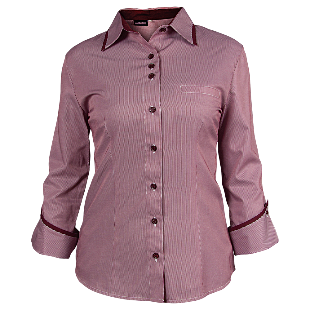 Lady's 3/4 sleeve shirt MODESTO BORDEAUX