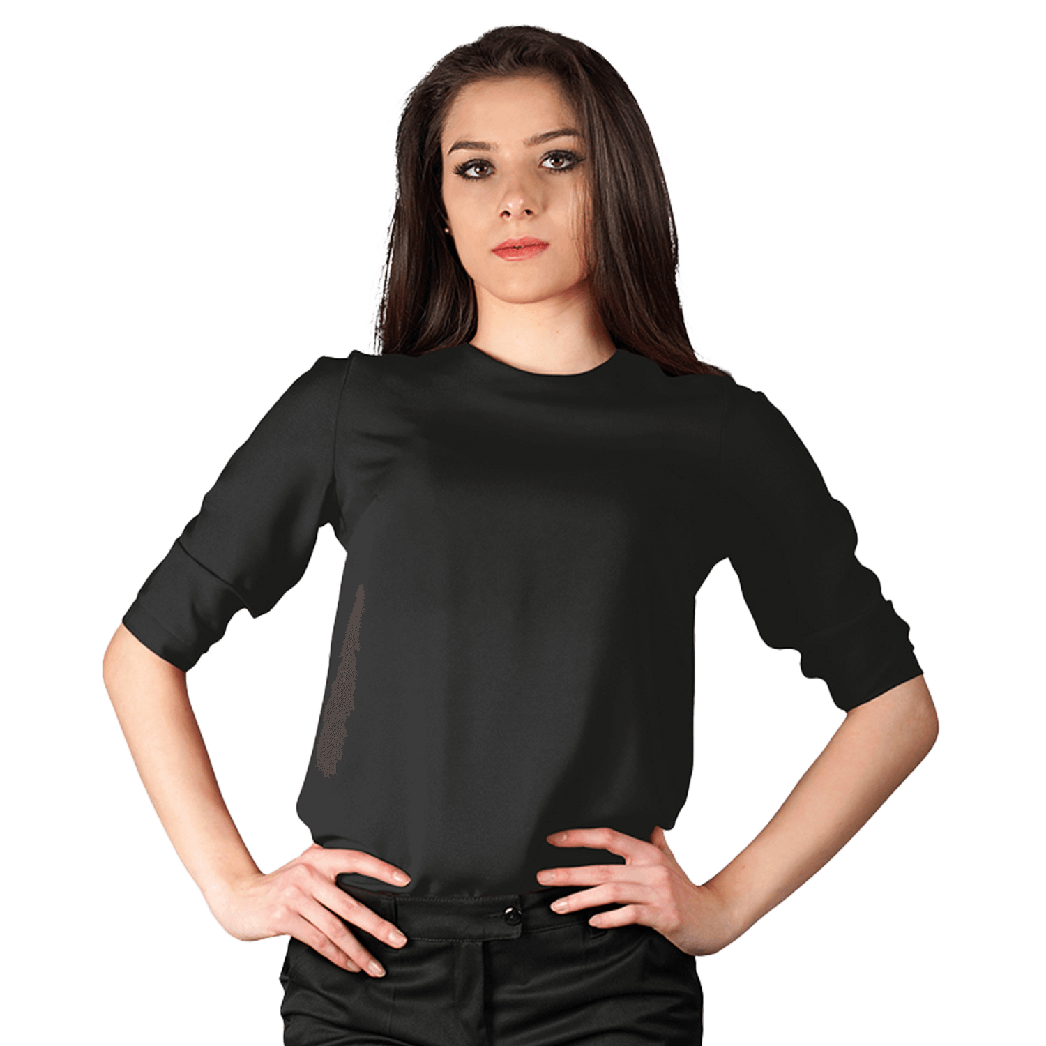 Bluză pentru femei IVON NEGRU - 1