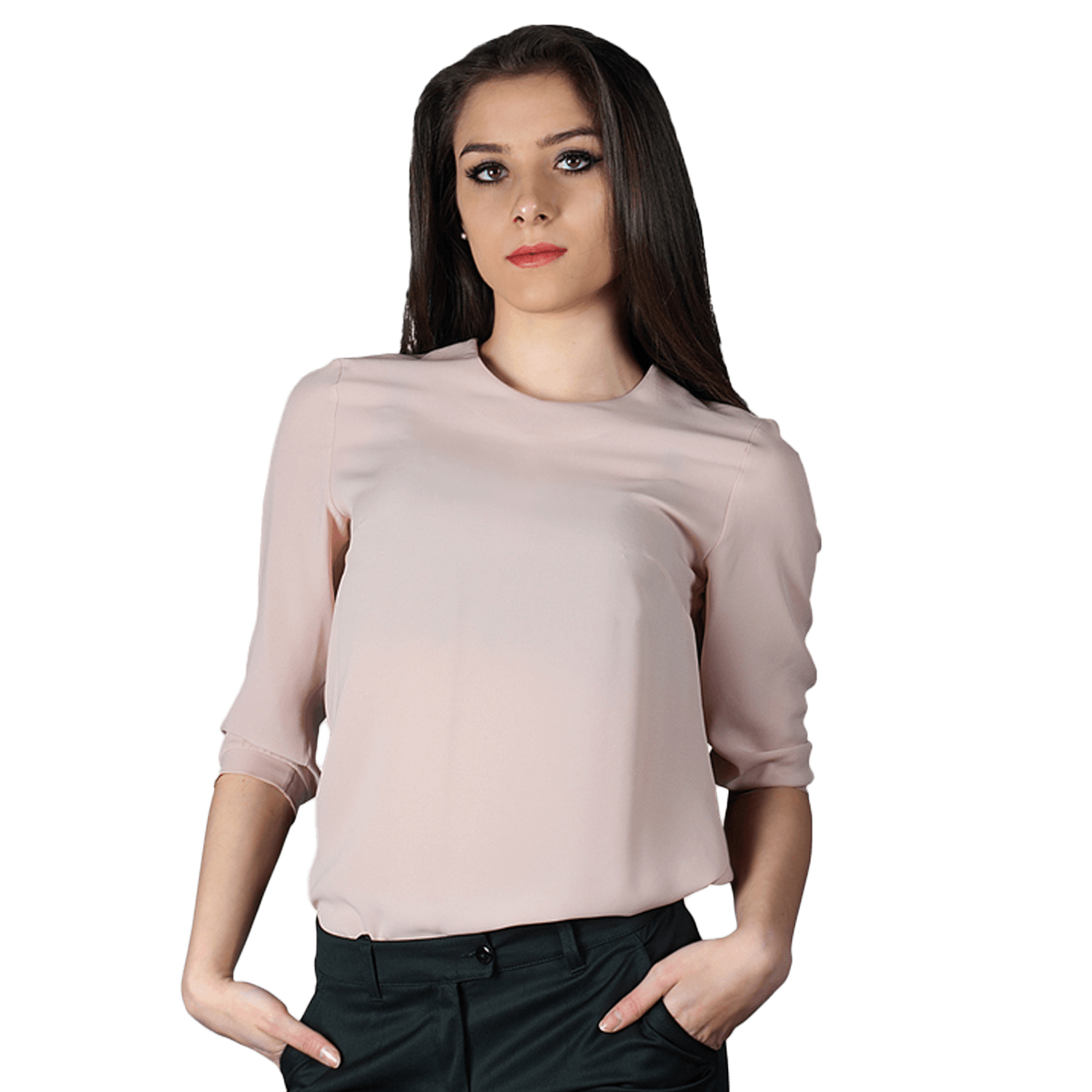 Bluză pentru femei IVON ROZ DESCHIS - 1