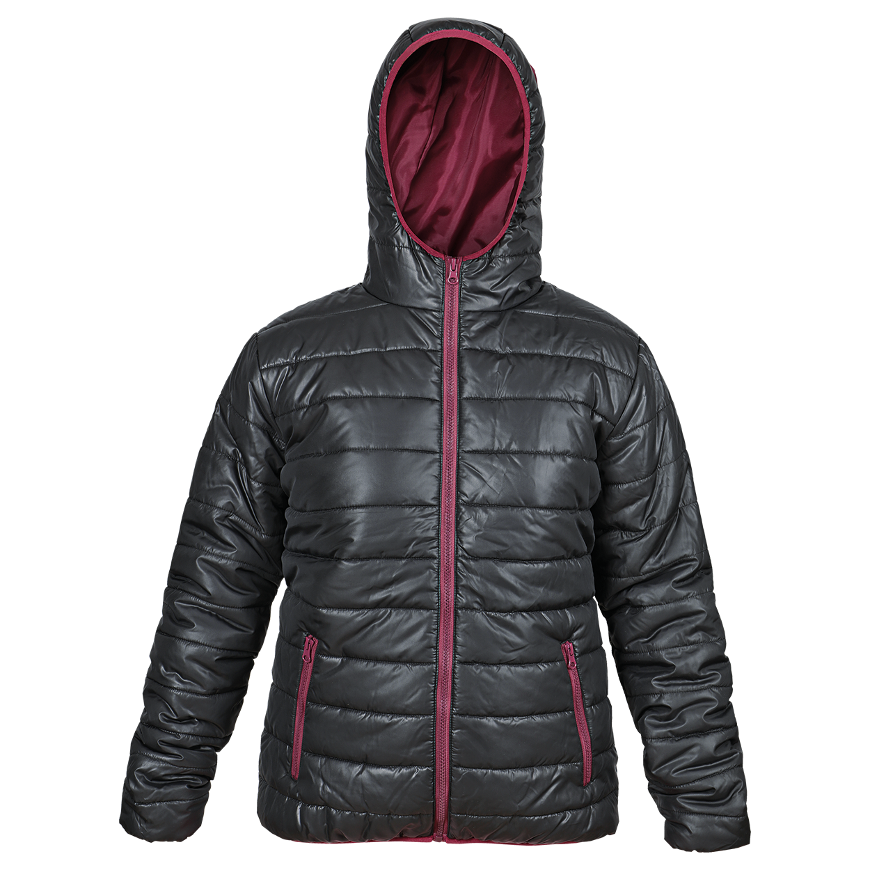 Γυναικείο μπουφάν FLASH BLACK/BORDEAUX