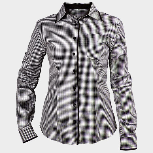 Lady's long sleeve shirt FLORIS BLACK