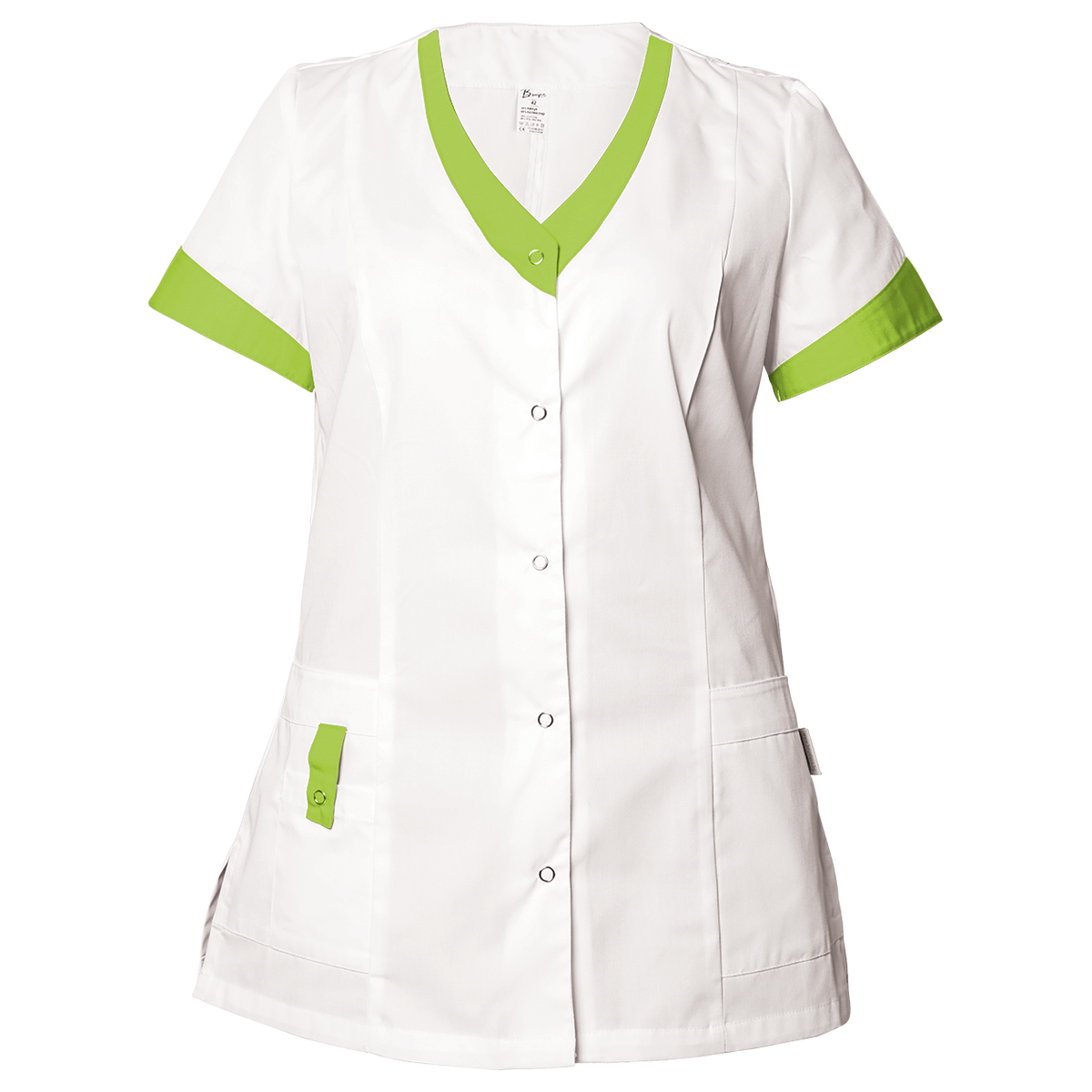 Tunică medicală pentru femei ALEGRA ALB/VERDE DESCHIS