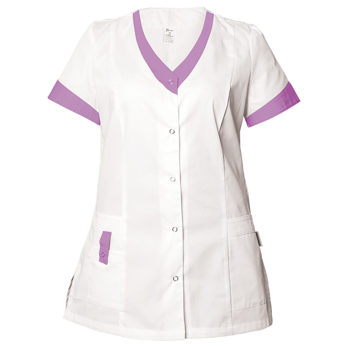 Tunică medicală pentru femei ALEGRA ALB/VIOLET