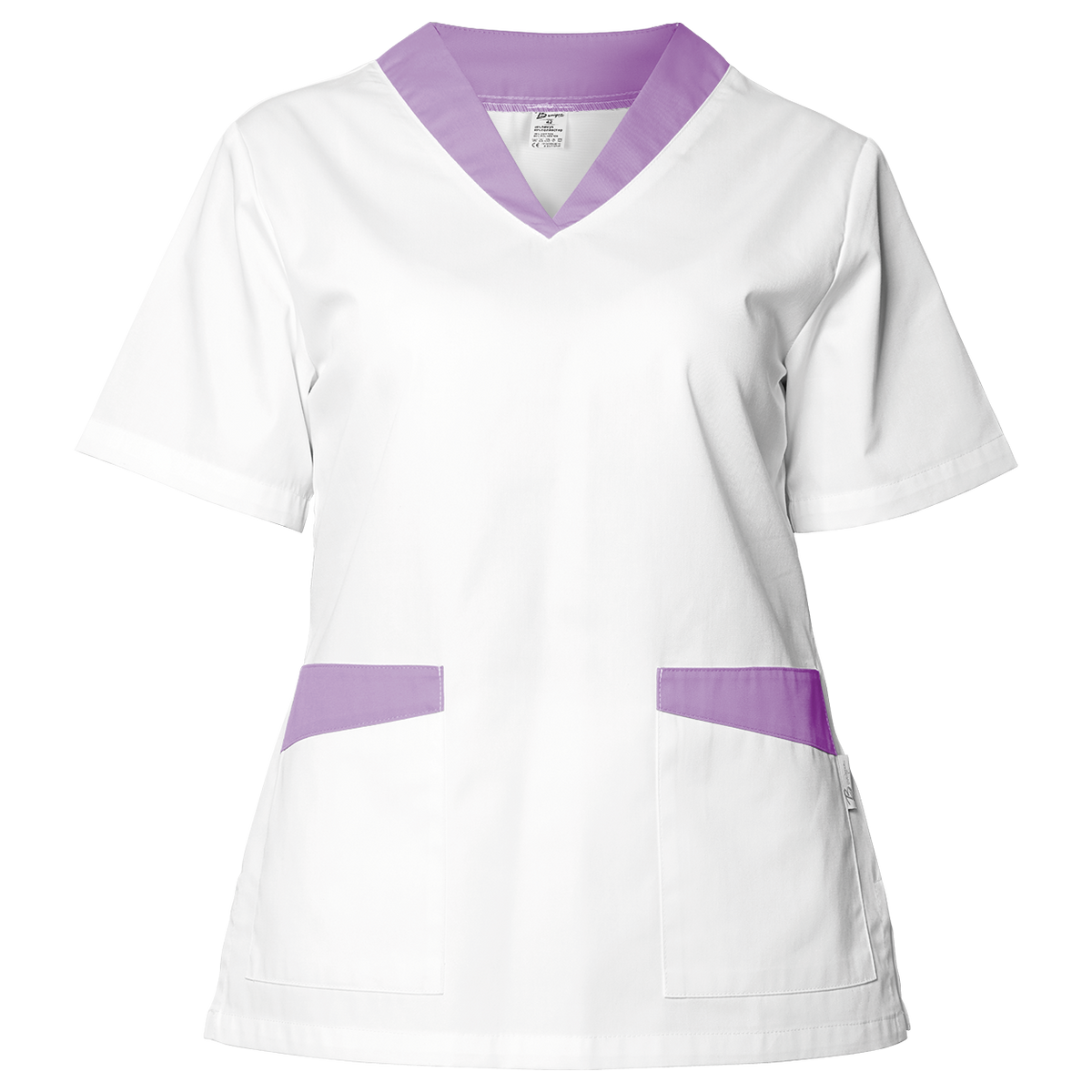 Lady's medical tunic FABIANA WHITE/PURPLE