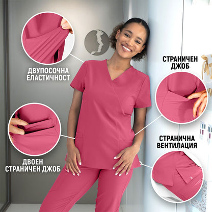Tunica medicală de damă NOBBY FUCHSIA - 3