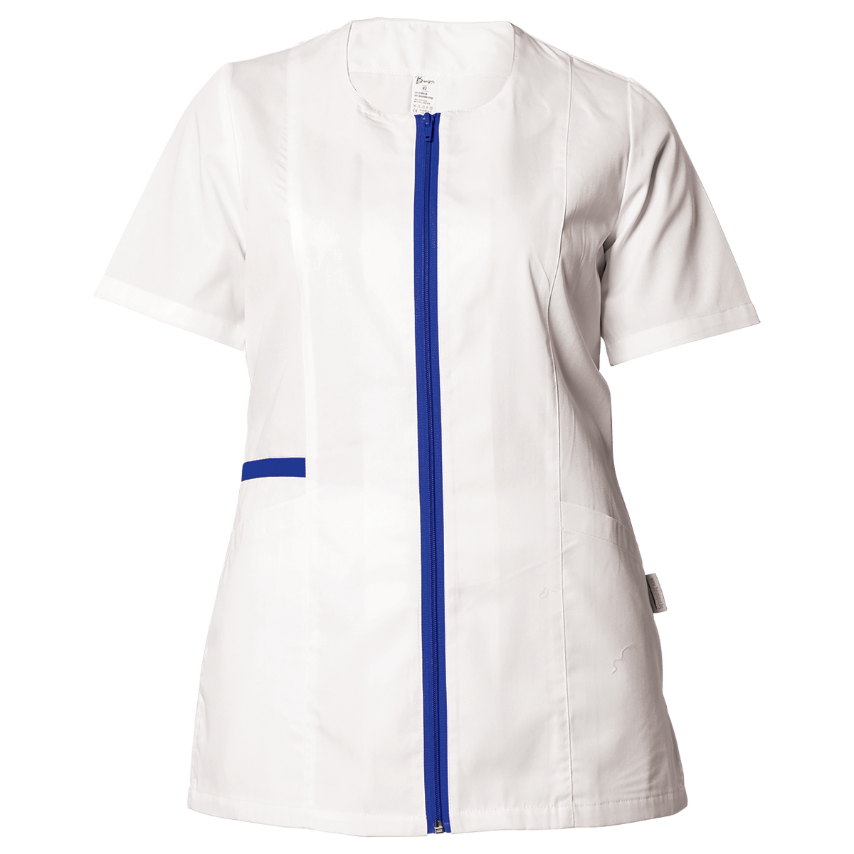 Tunică medicală pentru femei ZAIRA ALB/ALBASTRU