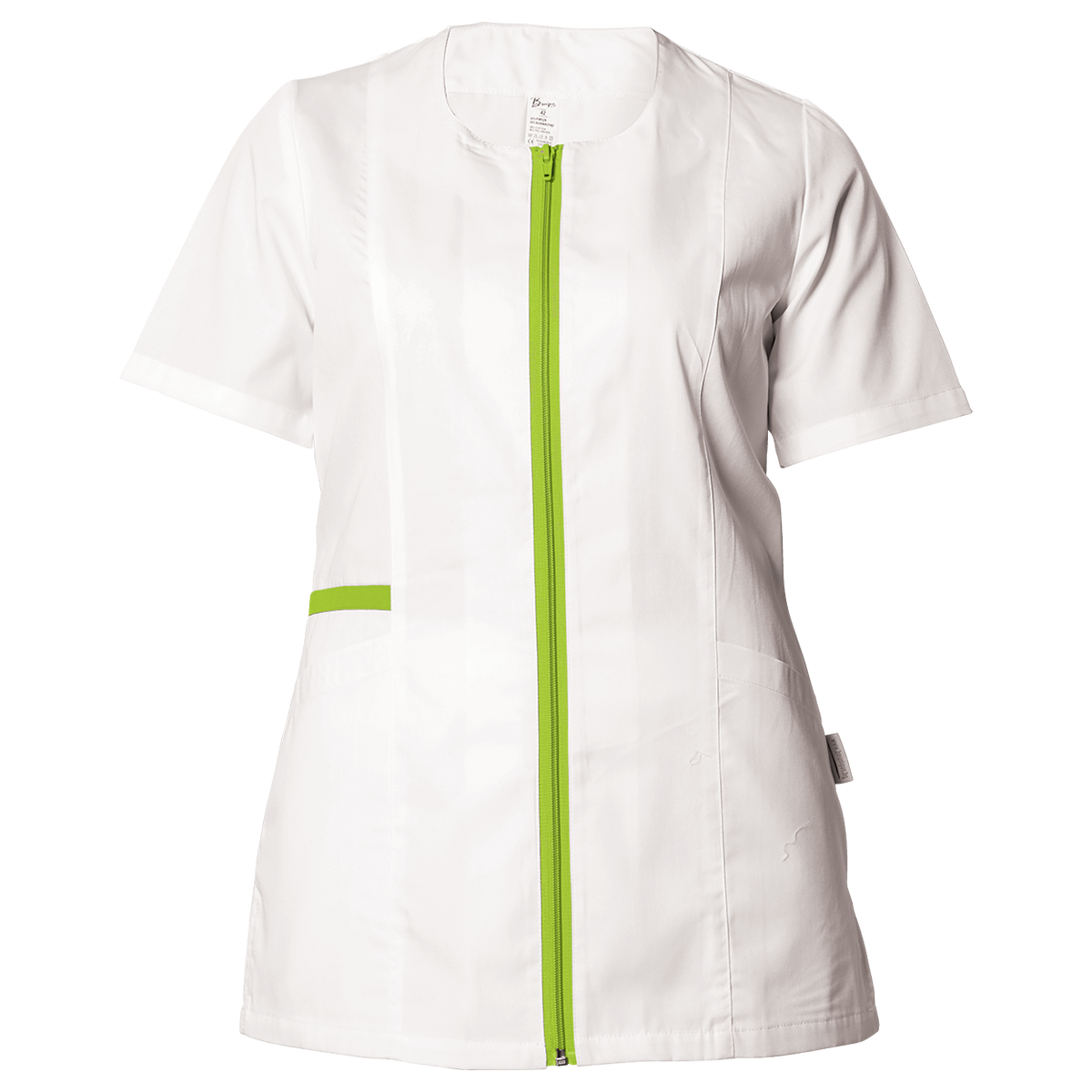 Дамска медицинска туника ZAIRA WHITE/LIGHT GREEN