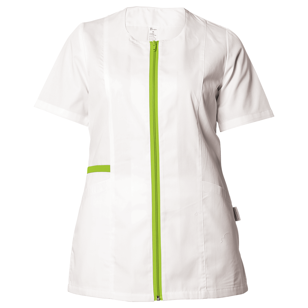 Дамска медицинска туника ZAIRA WHITE/LIGHT GREEN