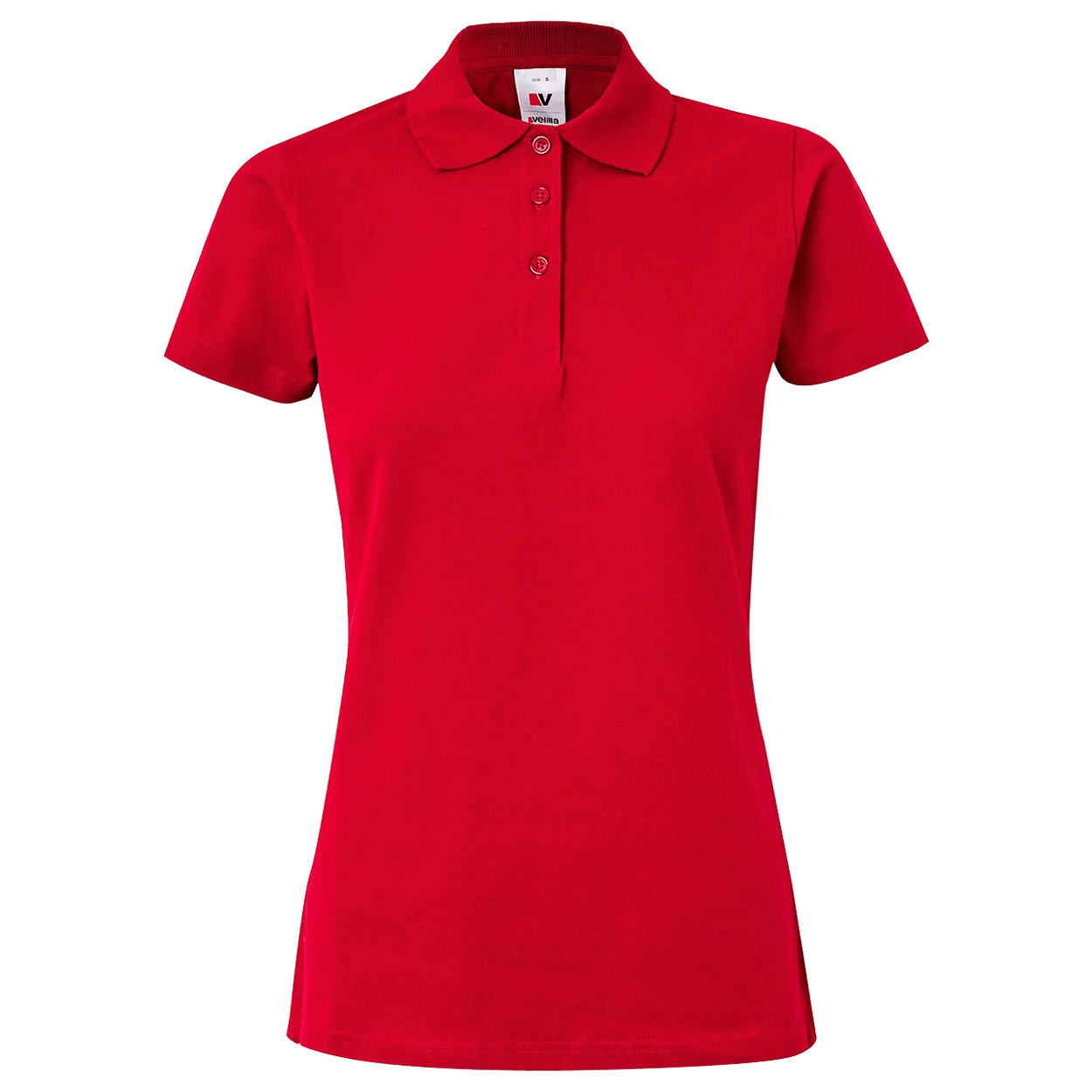Tricou dama cu guler VELILLA ROȘU - 1