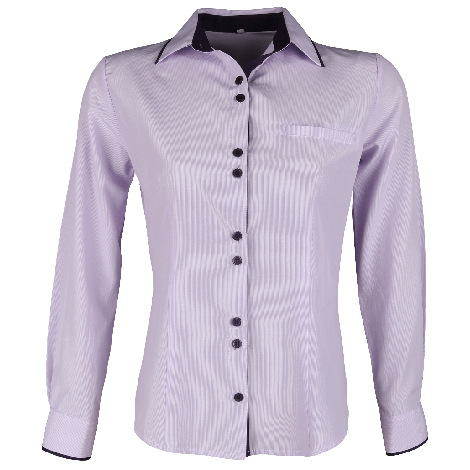 Γυναικείο μακρυμάνικο πουκάμισο ALEXIA LIGHT PURPLE STRIPE - 1