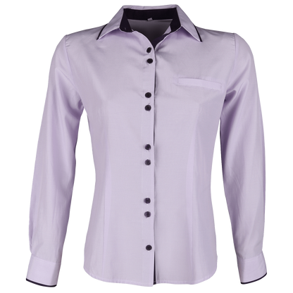 Γυναικείο μακρυμάνικο πουκάμισο ALEXIA LIGHT PURPLE STRIPE - 1