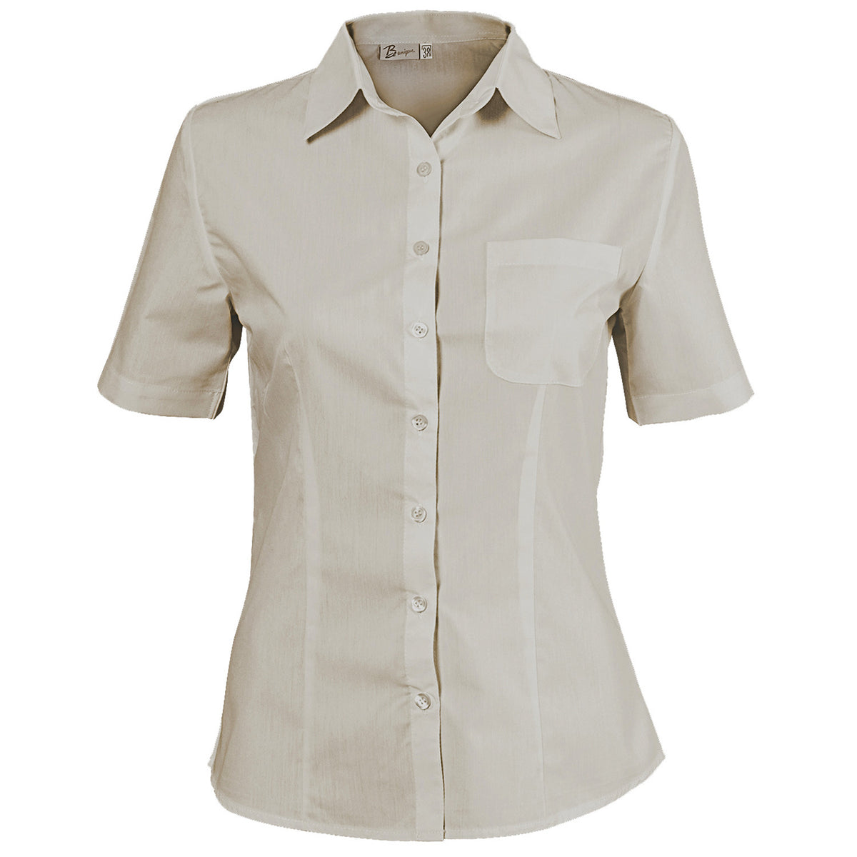 Lady's short sleeve shirt CAMISA BEIGE