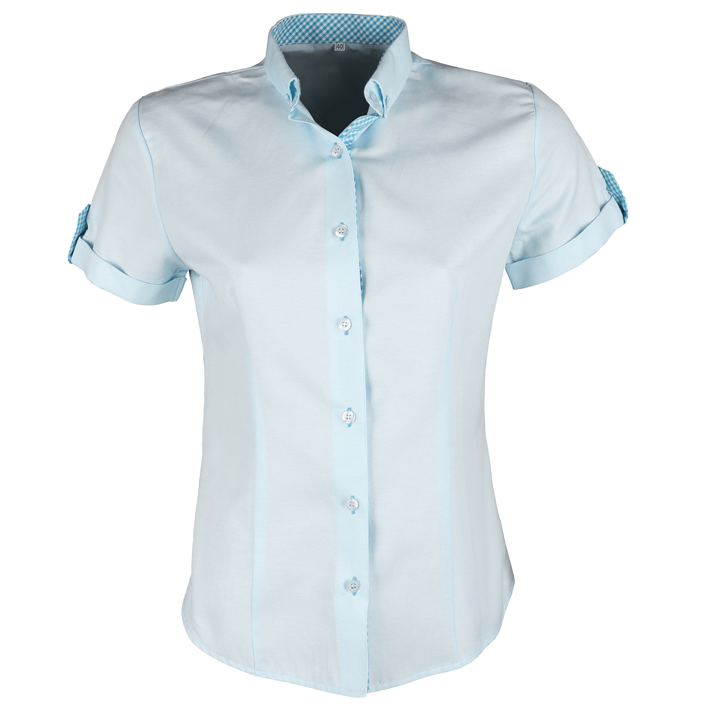 Lady's short sleeve shirt GABRIELE BLUE - 1