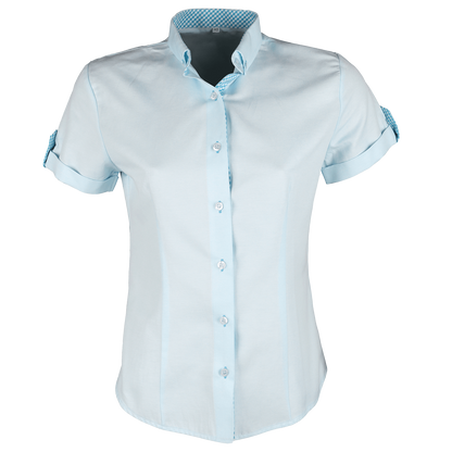 Lady's short sleeve shirt GABRIELE BLUE - 1
