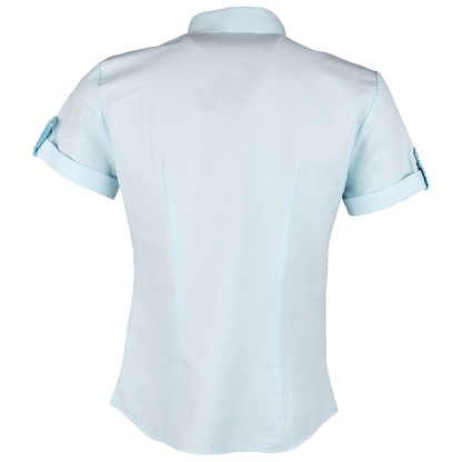 Lady's short sleeve shirt GABRIELE BLUE - 2