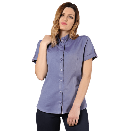 Lady's short sleeve shirt GABRIELE PURPLE