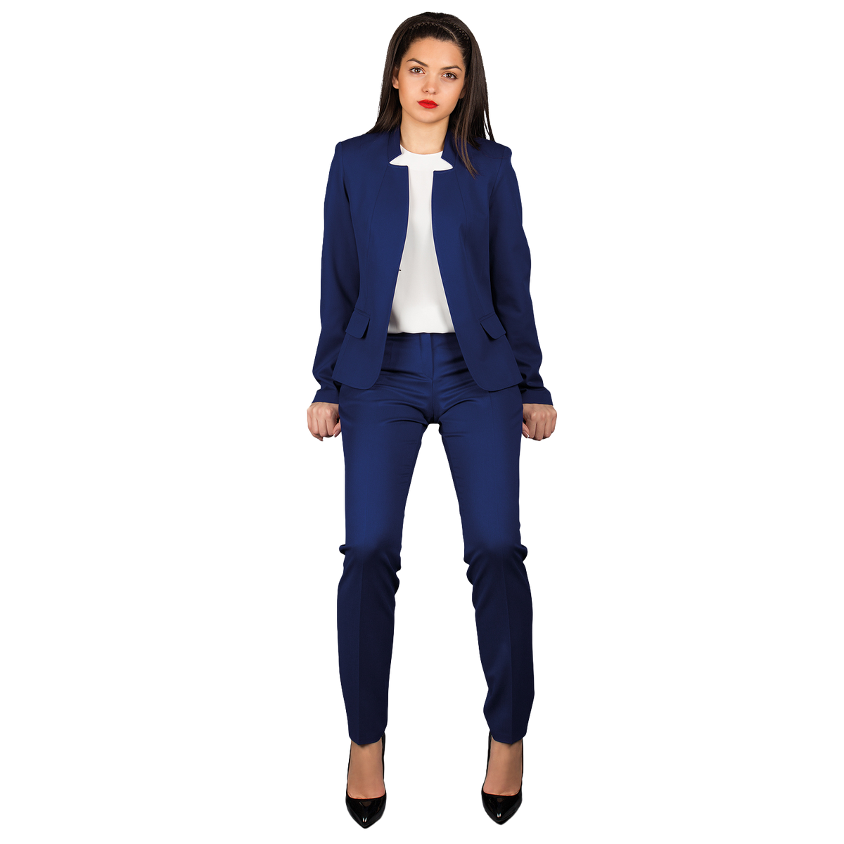 Γυναικείο παντελόνι κοστουμιού KARINA ROYAL BLUE - 2