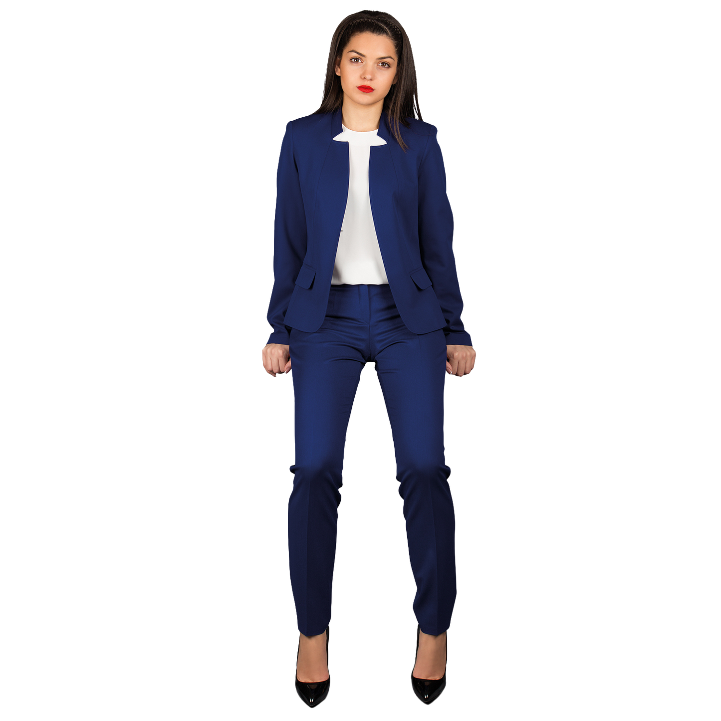 Γυναικείο παντελόνι κοστουμιού KARINA ROYAL BLUE - 2